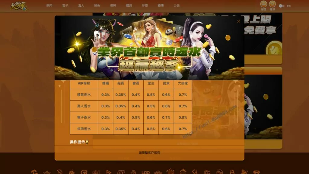 娛樂城術語退水