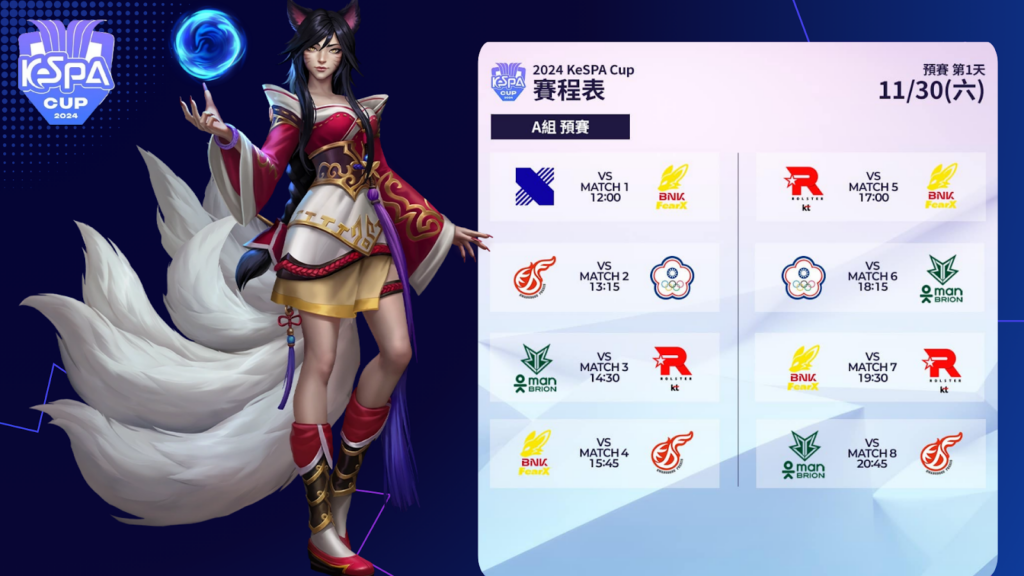 kespa盃賽程