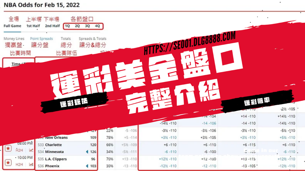 運彩美金盤口介紹